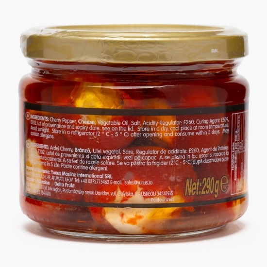 Ardei cherry umpluți cu brânză, 290g