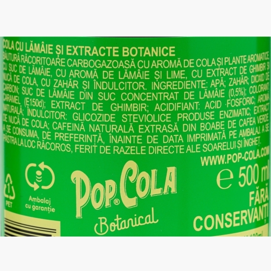 Băutură carbogazoasă Pop Cola Botanical cu lămâie & lime 500ml