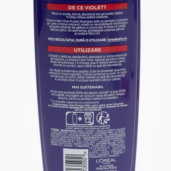 Șampon pentru păr blond, gri sau cu șuvițe, Color Vive,  200ml 