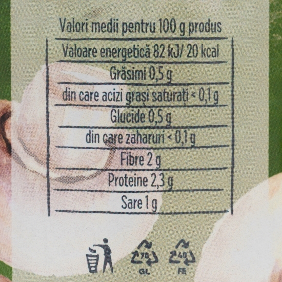 Ciuperci întregi în saramură 280g