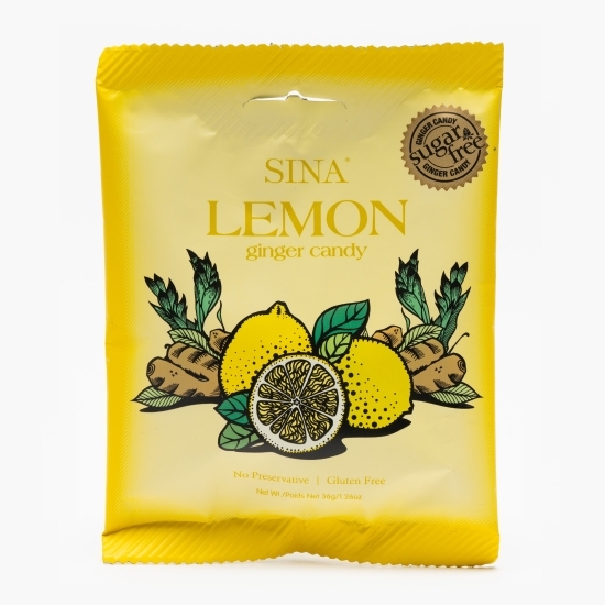 Bomboane masticabile cu ghimbir și aromă lămâie 36g