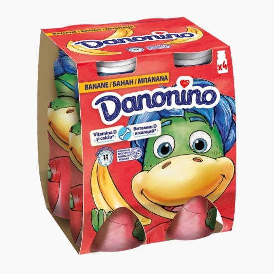 Iaurt de băut cu piure de banane, 1.6% grăsime, 4x100g