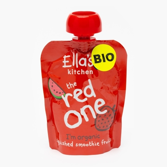 Piure ecologic de zmeură căpșuni și pepene roșu, +6 luni, 90g