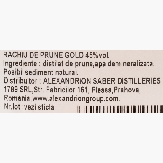 Rachiu de prune Gold, 45%, 700ml