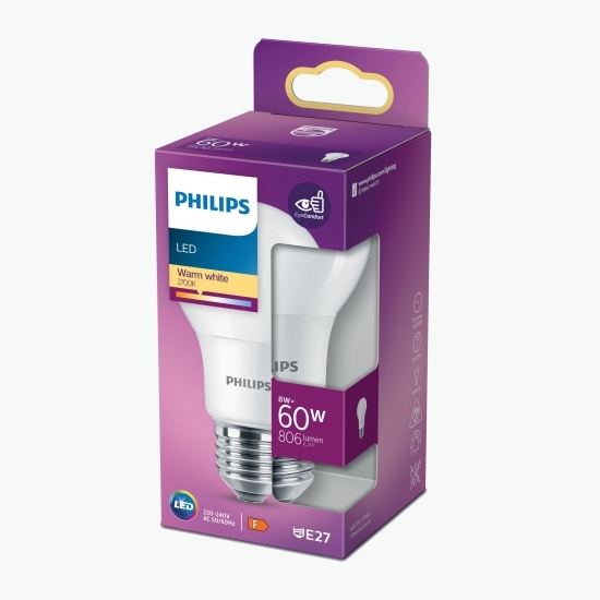 Bec LED Warm White 60W A60 E27