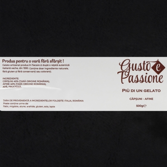 Înghețată italiană artizanală (gelato) căpșuni și afine 500g