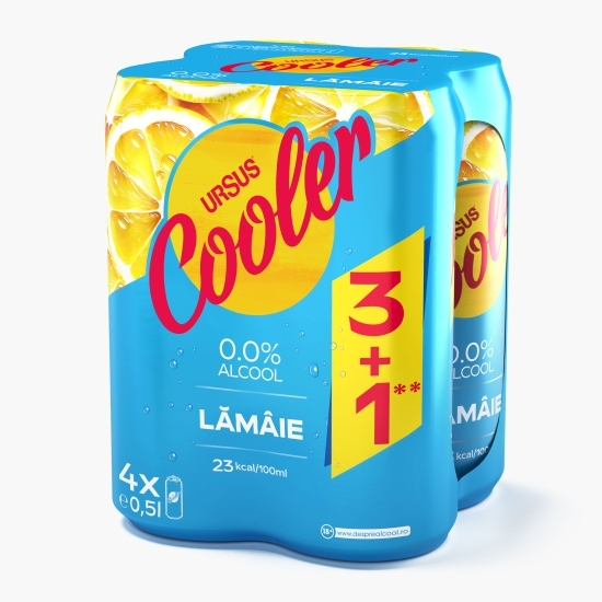 Bere fără alcool lămâie doză 4x0.5l (3+1)
