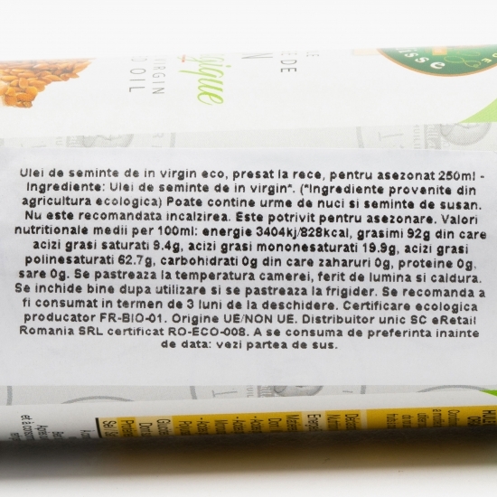 Ulei de semințe in virgin eco 0.25l
