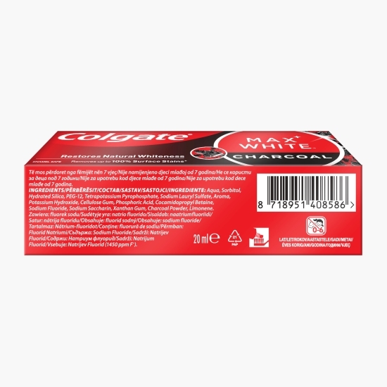 Pastă de dinți pentru albire Max White Charcoal 20ml