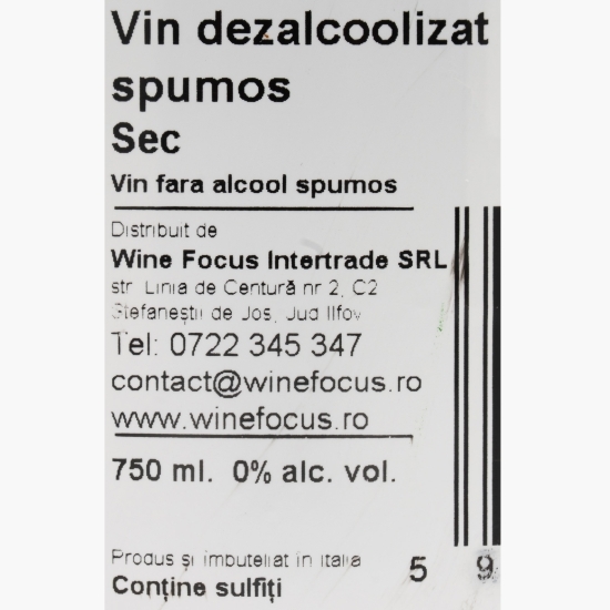 Vin dezalcoolizat spumos sec 0.75l