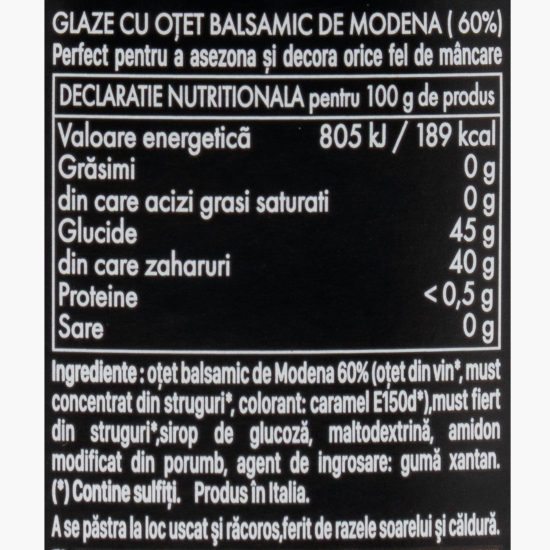 Glaze cu oțet balsamic de Modena 250g