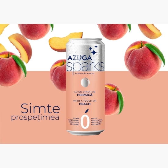 Apă carbogazoasă Sparks, cu extract natural de piersică  0.33l