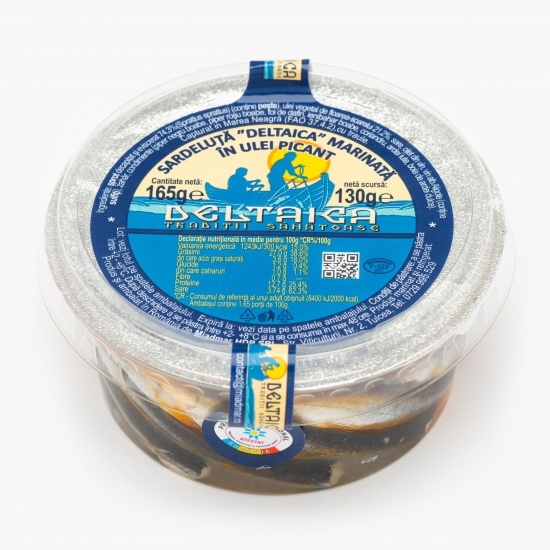 Sardeluță marinată în ulei picant 165g