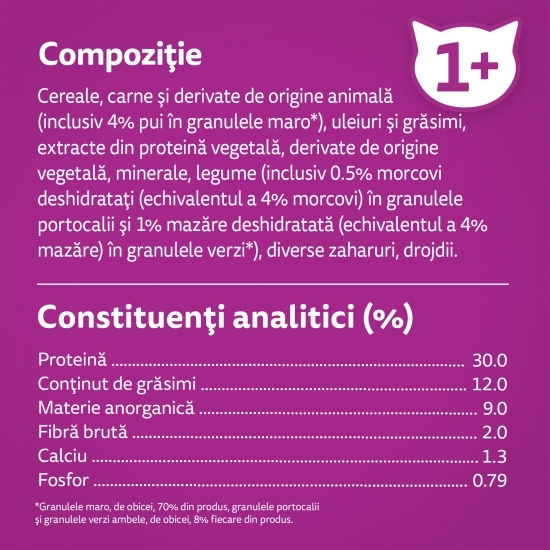 Hrană uscată pentru pisici adulte, 300g, cu pui