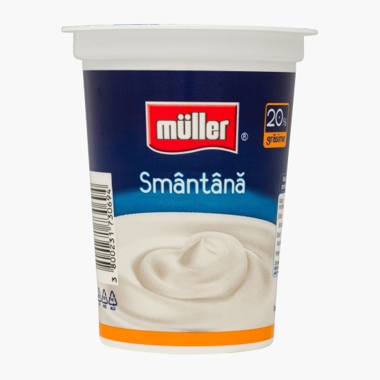 Smântână 20% grăsime 375g