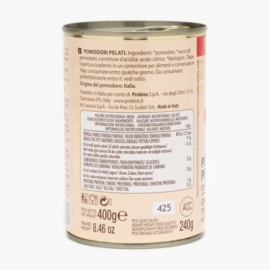 Roșii întregi decojite eco 400g