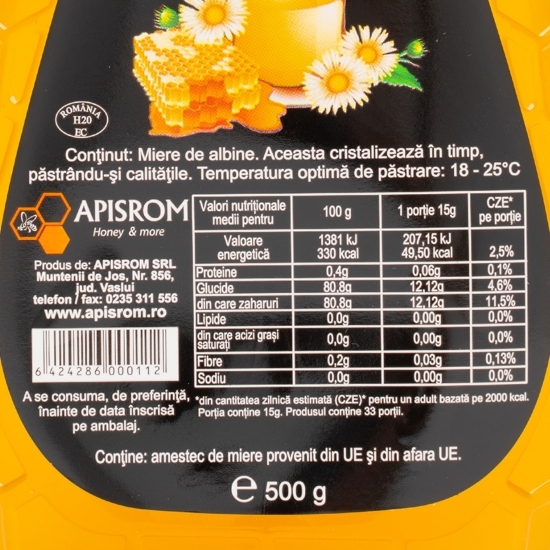 Miere polifloră, flacon 500g