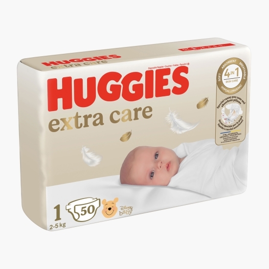 Scutece Extra Care Jumbo mărimea 1, 2-5kg, 50 buc