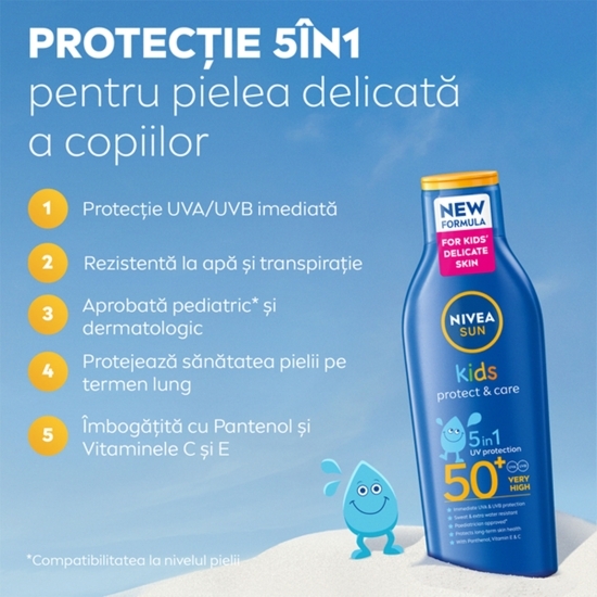 Loțiune protecție solară Kids Protect & Care, SPF 50, 200ml