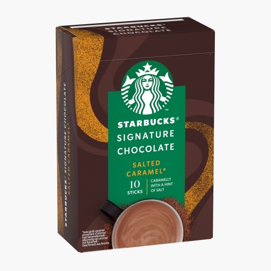 Signature Chocolate, 10 plicuri x 22g, ciocolată caldă pudră, cu caramel sărat
