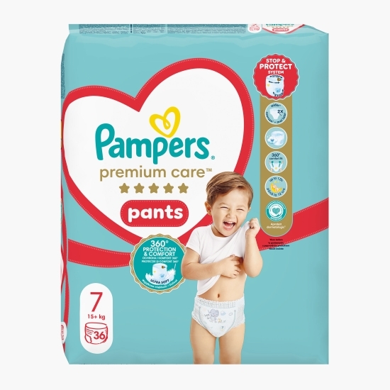 Scutece-chiloțel Premium Care Pants Mega Box mărimea 7, 15+ kg, 36 buc