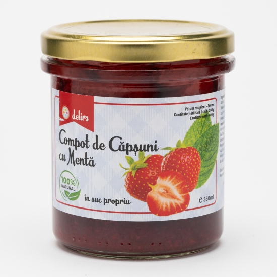 Compot de căpșuni cu mentă 360ml