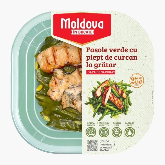Fasole verde cu piept de curcan la grătar, 250g