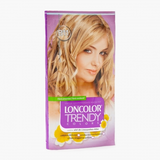 Vopsea semipermanentă pentru păr B11 blond metal plicuri 2x25ml