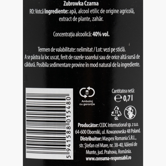 Vodka Czarna, 40%, 0.7l
