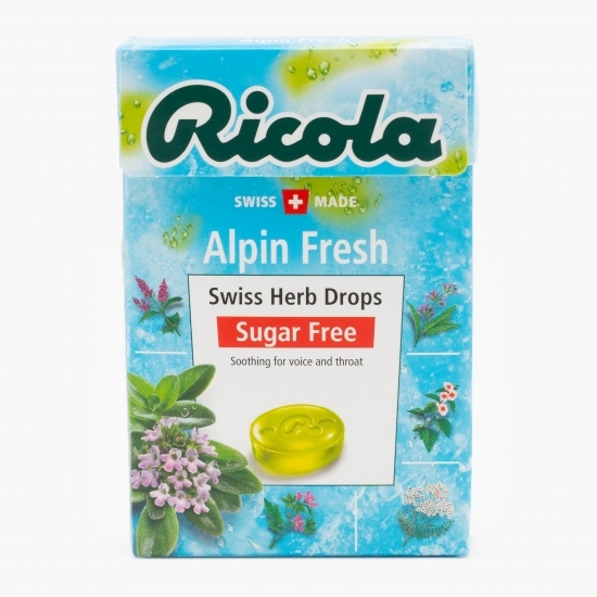 Dropsuri din plante Alpin Fresh fără zahăr adăugat 40g
