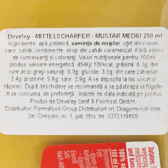 Muștar mediu Mittelscharfer 250ml