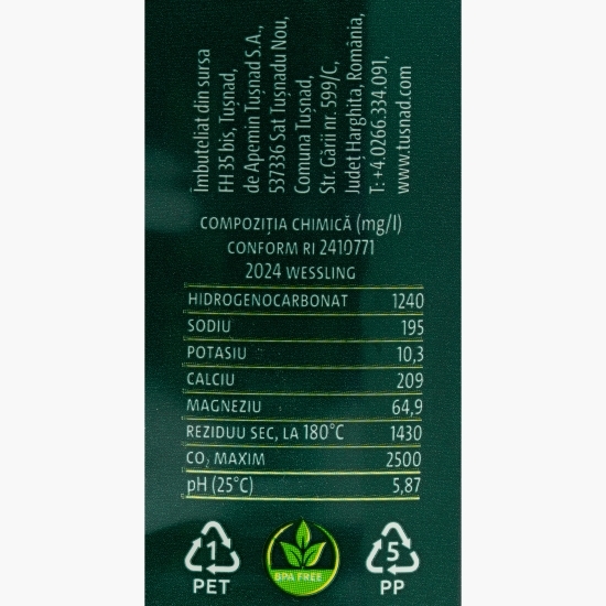 Apă minerală slab carbogazificată 1l