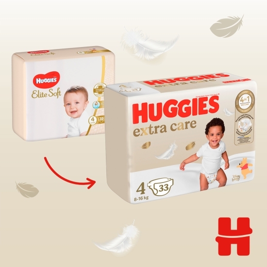 Scutece Extra Care, mărimea 4, Jumbo, 8-16kg, 33 buc