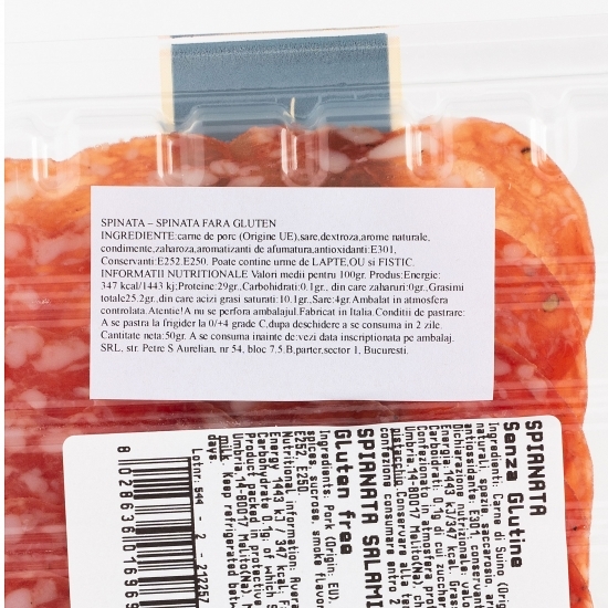 Spianata dolce feliată fără gluten 50g