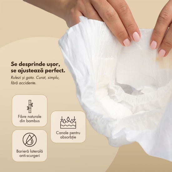 Scutece chiloțel din bambus mărimea 4, 10-15kg, 84 buc