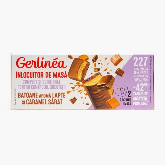 Batoane de ciocolată cu lapte, cu aromă de lapte și caramel sărat, 2x31g