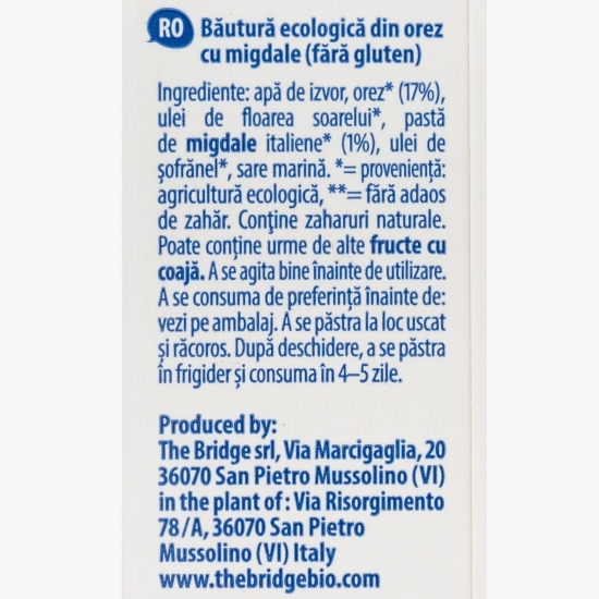 Băutură ecologică din orez cu migdale 1l
