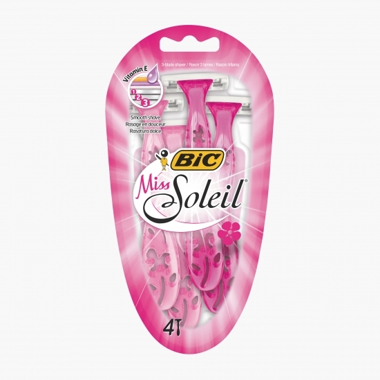 Aparat de ras Miss Soleil 3 lame, 4 buc