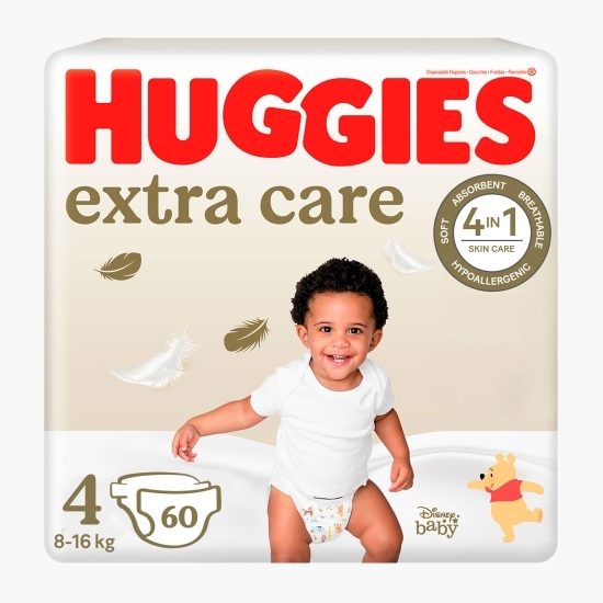 Scutece Extra Care mega mărimea 4, 8-16kg, 60 buc