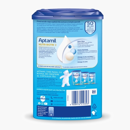 Lapte praf NUTRI-BIOTIK 2, 6-12 luni, Nutricia, 800g