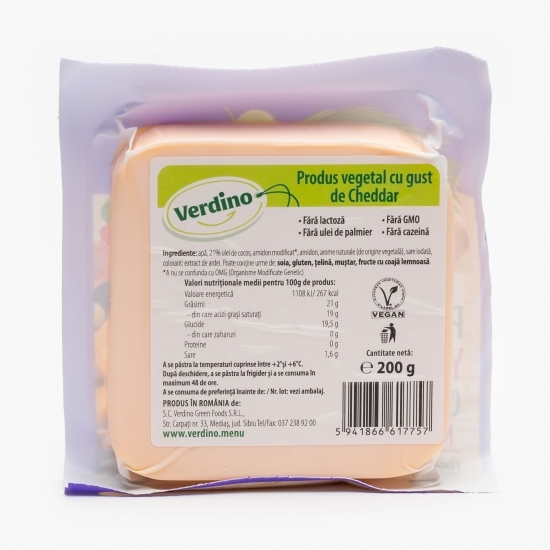  Cheddar vegetal bloc 200g