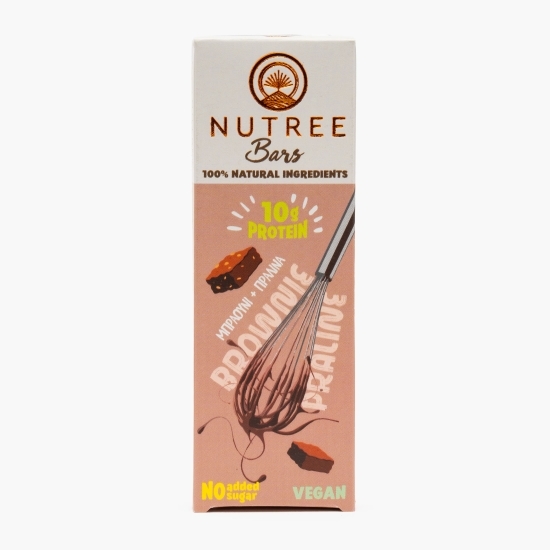 Baton proteic din curmale Brownie Praline, fără gluten, vegan, 50g