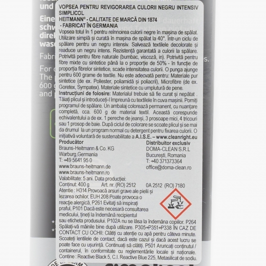 Vopsea pentru revigorarea culorii negre 400g
