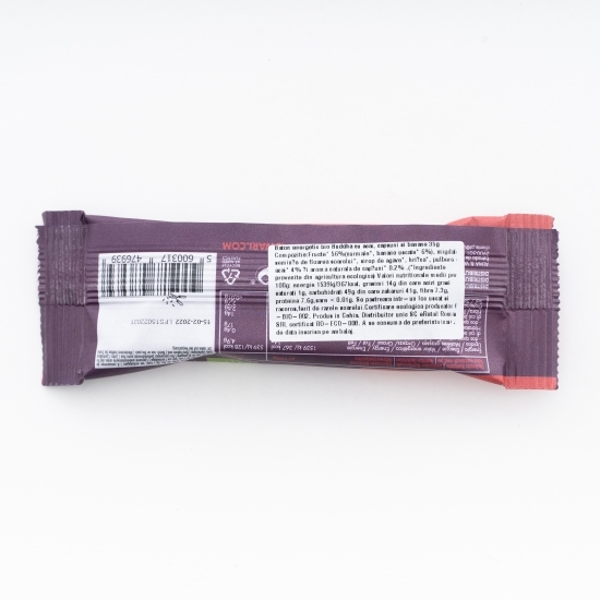 Baton energizant eco Buddha cu acai, căpșuni și banane 35g