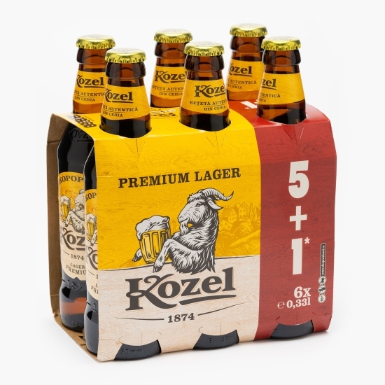Bere blondă premium sticlă 6x0.33 l(5+1)
