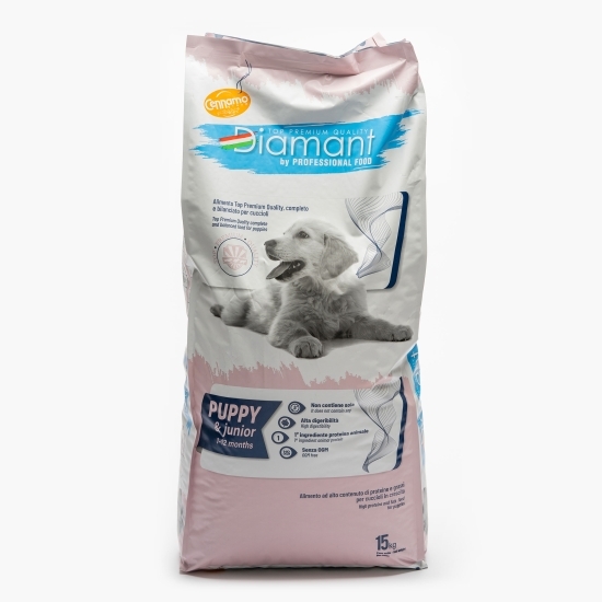 Hrană uscată pentru câini junior, 15kg, cu pui și curcan