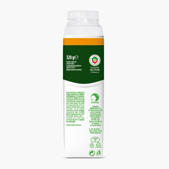 Iaurt de băut cu piersici și fructul pasiunii 320g