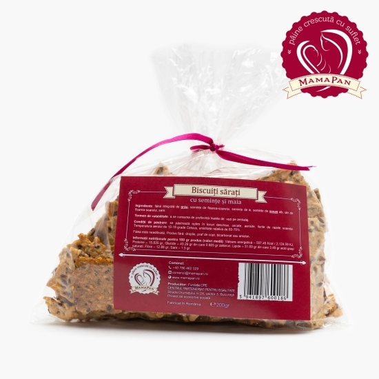 Biscuiți sărați cu semințe 200g