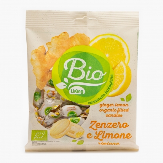 Bomboane eco umplute cu sirop de ghimbir și lămâie 90g