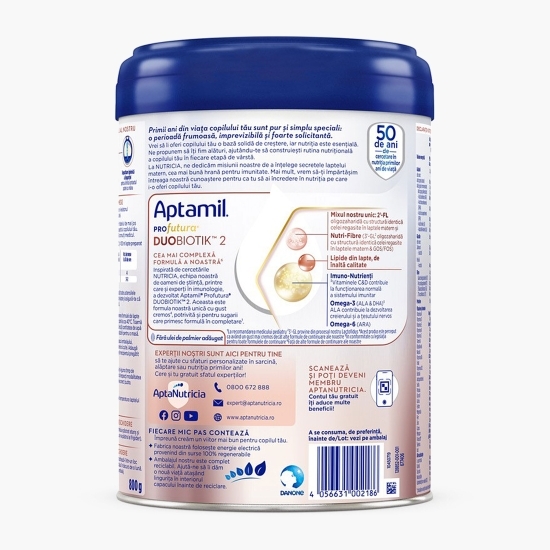 Lapte praf PROfutura DUOBIOTIK 2, 6-12 luni, Nutricia, 800g